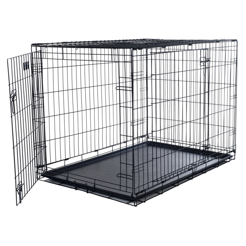 Brianna Double Door Foldable Pet Crate Foter