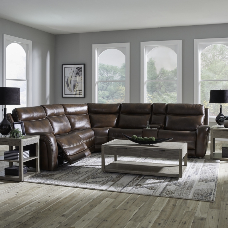 Britaney 6 - Piece Upholstered Power Reclining Sectional