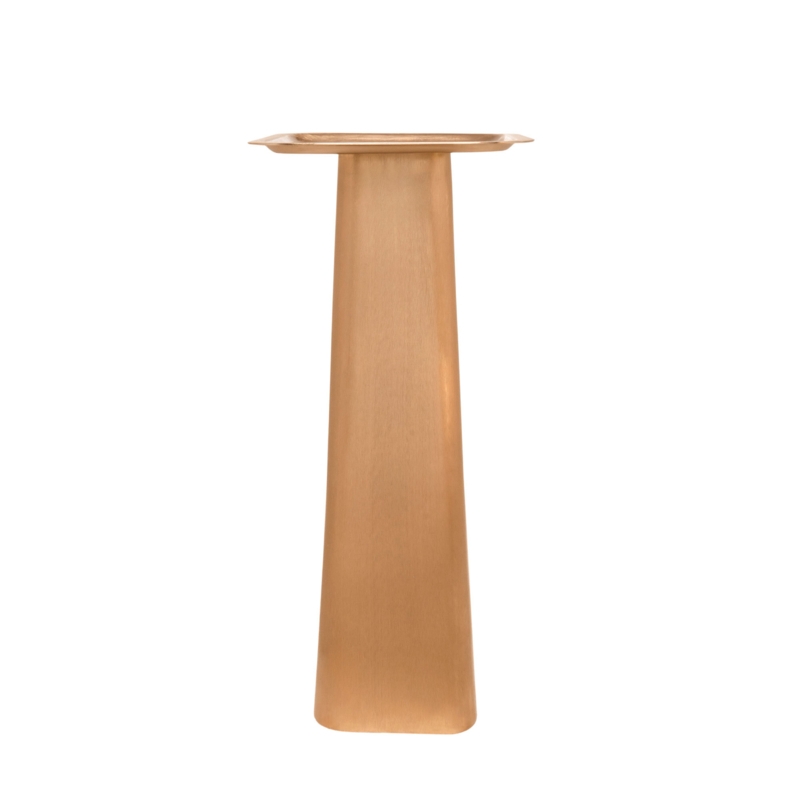 Britton Iron Tray Top Pedestal End Table