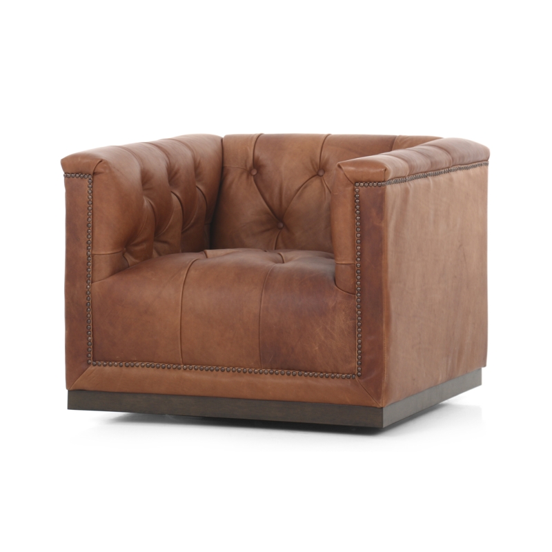 Byer Upholstered Swivel Armchair