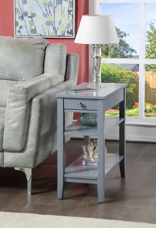 Carbin End Table with Drawer and Shelves