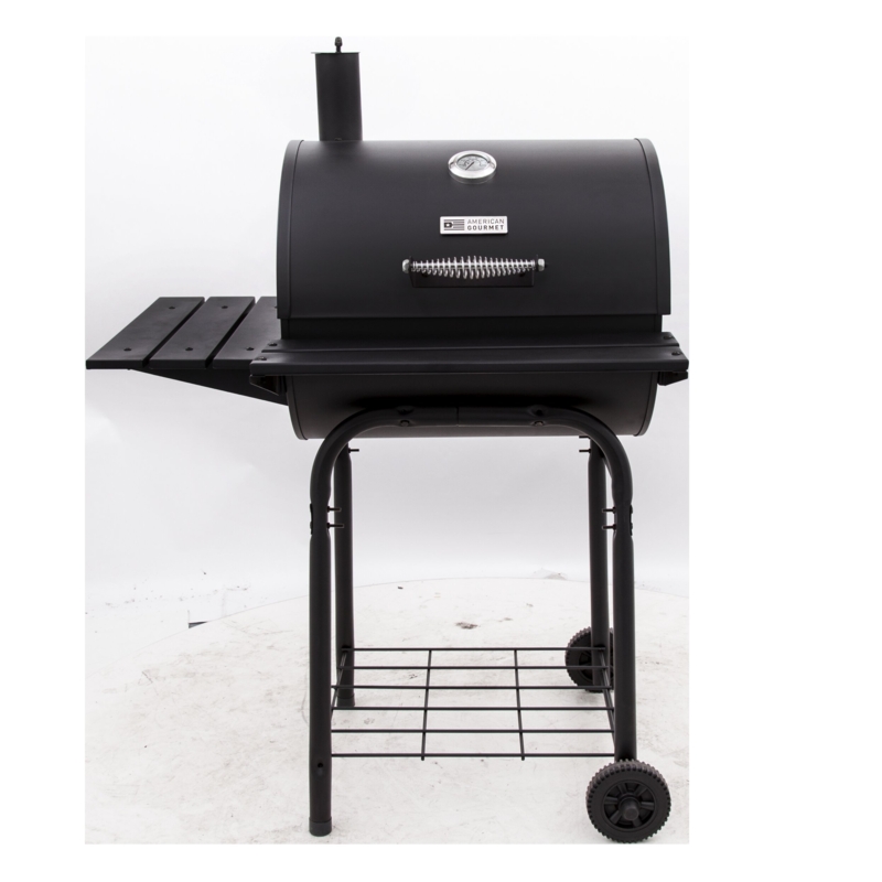 Charbroil American Gourmet 625 Barrel Charcoal Grill with Side Shelves