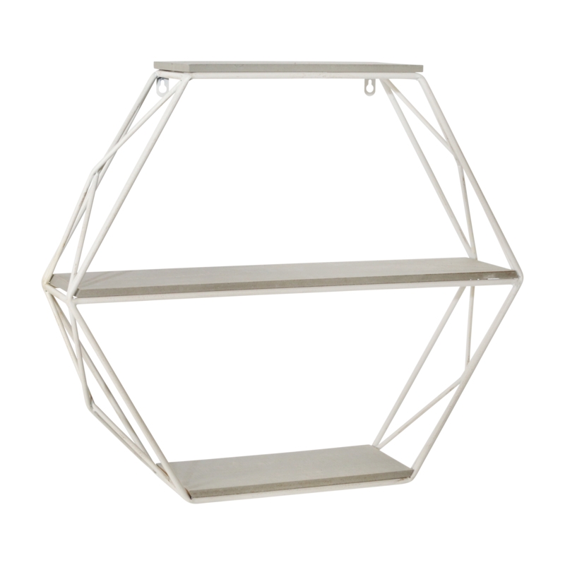 Charleen Hexagon Tiered Shelf with Towel Bar