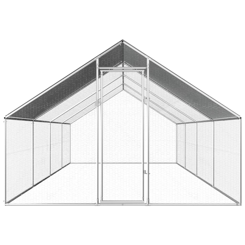 Chicken Cage Walk-in Chicken Coop Pen Poultry Cage Galvanized Steel