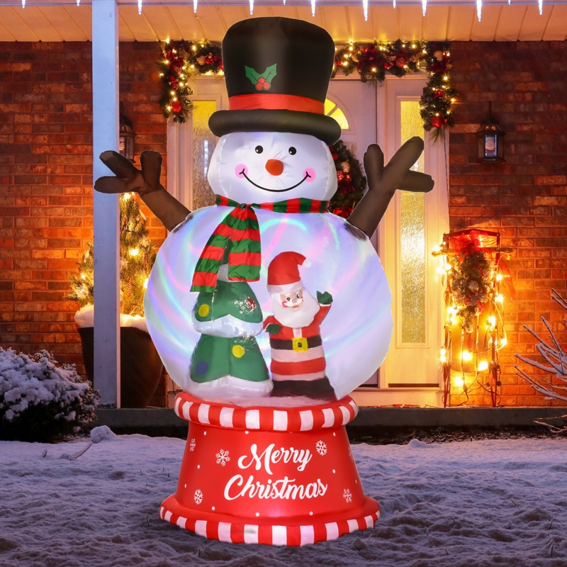 Christmas Snowman with Crystal Ball Body and Hat Inflatable