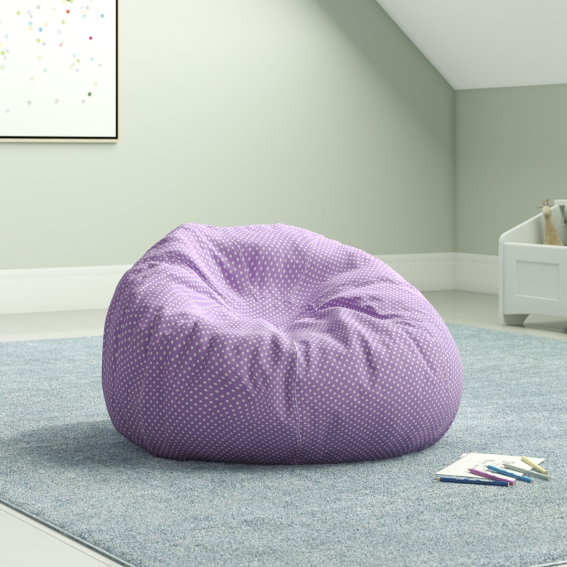 White Fluffy Bean Bag - Foter