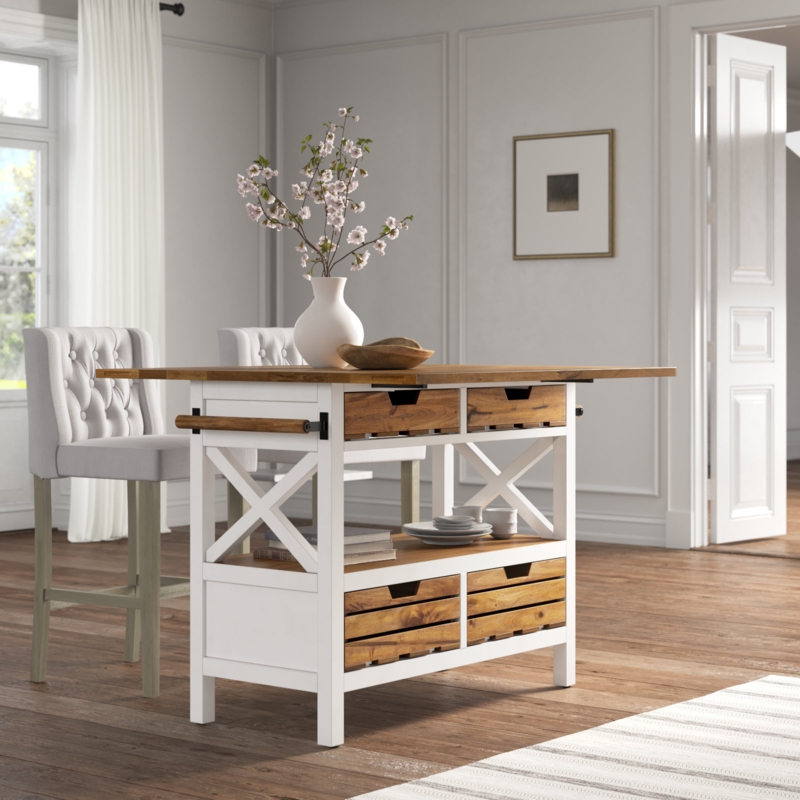 Clio Wood Kitchen Island