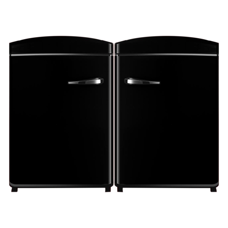 ConServ 3.2 cu.ft. Frost Free Black Retro Convertible Refrigerator-Freezer Set