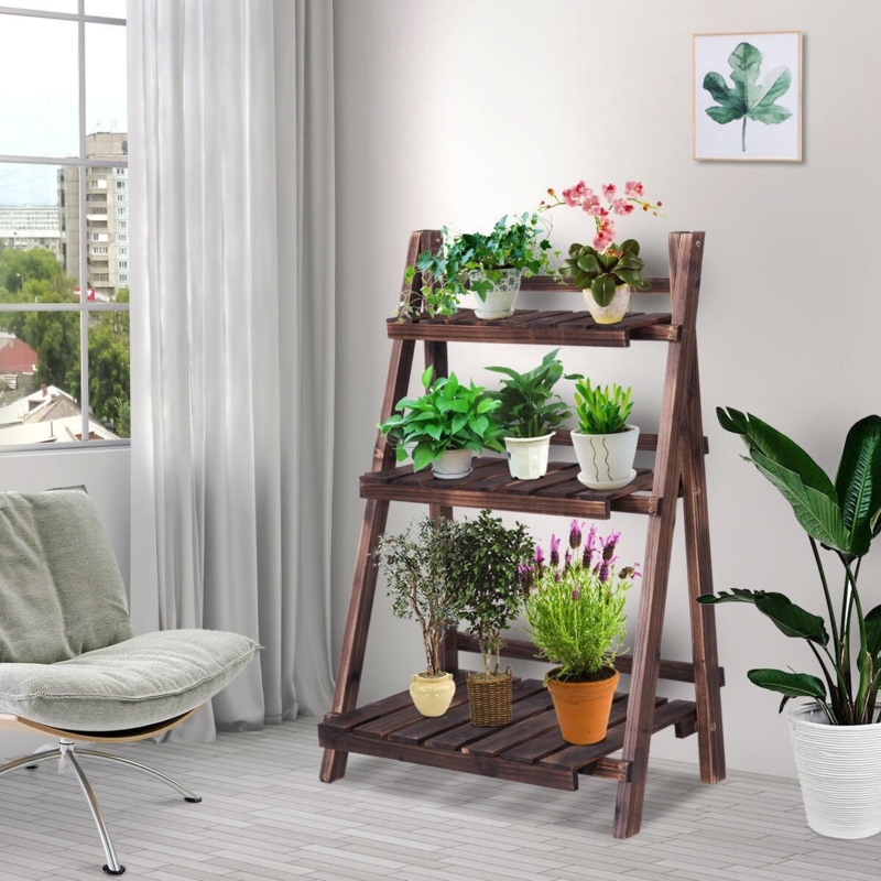 Outdoor Corner Plant Stand | Foter