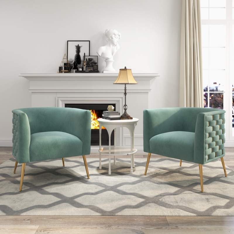 Cristen Velvet Barrel Chair
