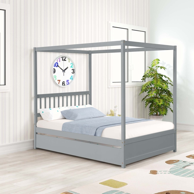 Davinia Solid Wood Canopy Bed