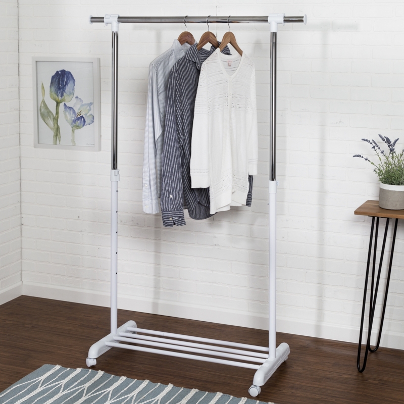 Demetri Metal Adjustable Rolling Clothing Rack