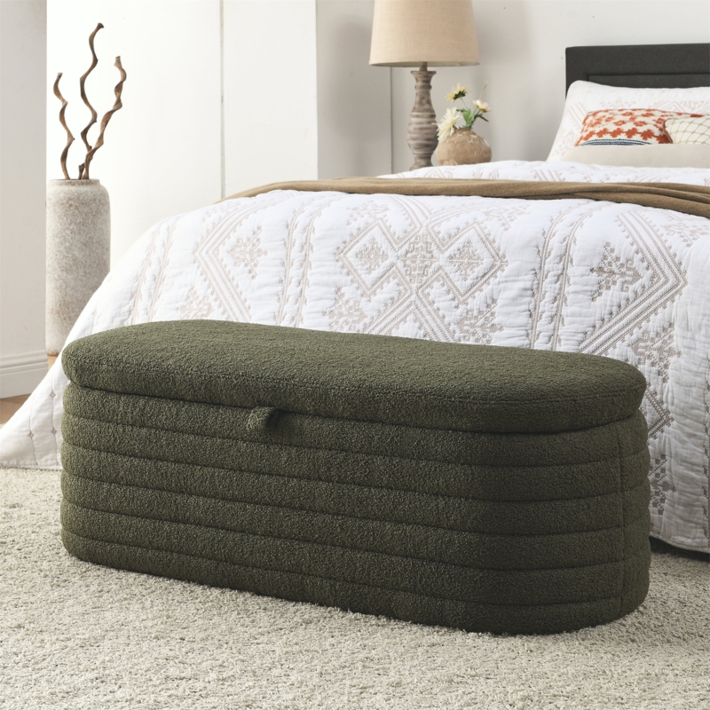 Demitrus Polyester Upholstered Storage Bench
