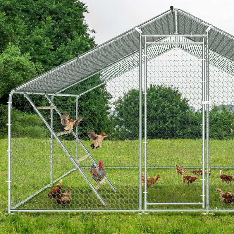 Derossitte Large Chicken Perch for Coop, Chicken Roost Ladder Toys for Chicken Run