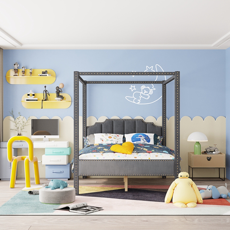 Duquan Upholstered Canopy Bed
