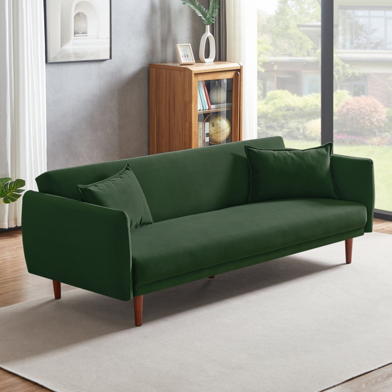 Ebern Designs 77'' Velvet Sofa Bed