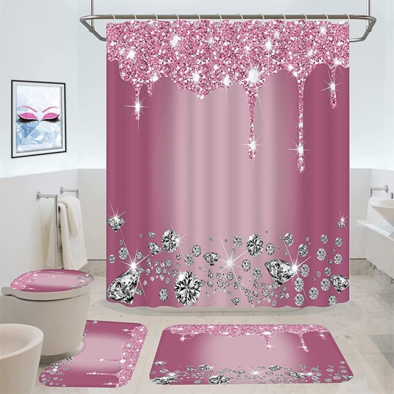 Edolie Bath Rug Set with Non-Slip Backing