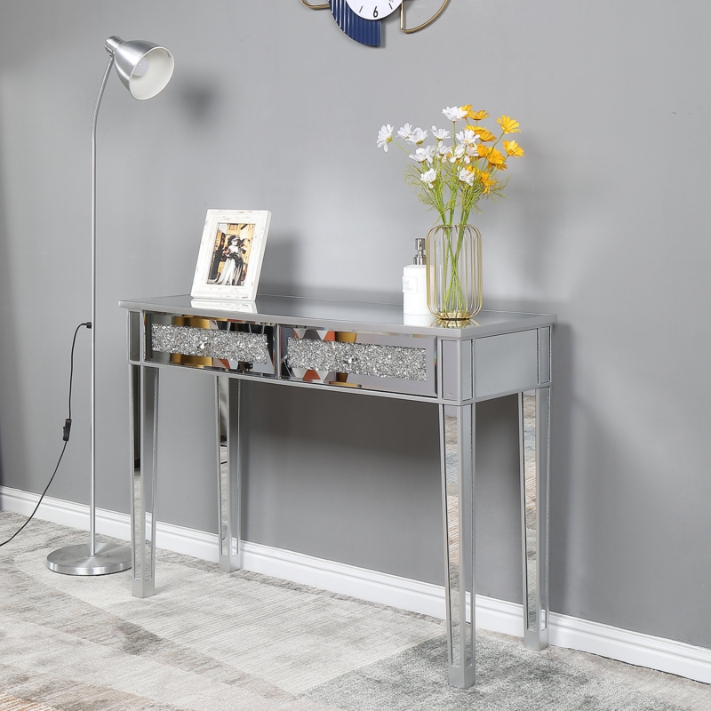 Ekambir Glass Top Writing Desk