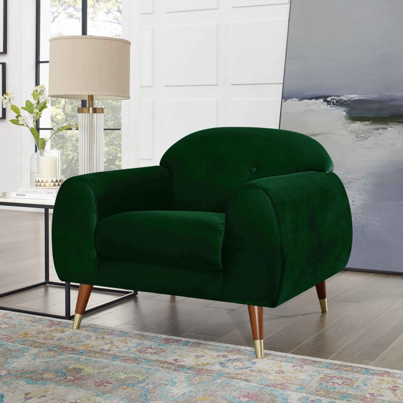 Elishah Minimore Modern Style Accent Chair u0026 Armchair with Tufted back