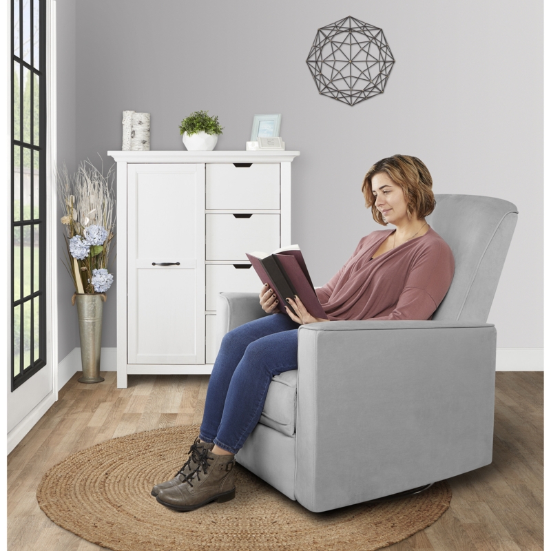 Evolur Upholstered Swivel Reclining Glider