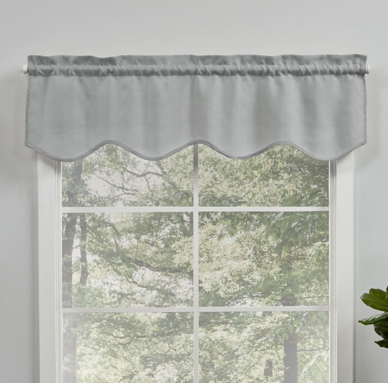 Exclusive Home Loha Light Filtering Rod Pocket Scalloped Valance