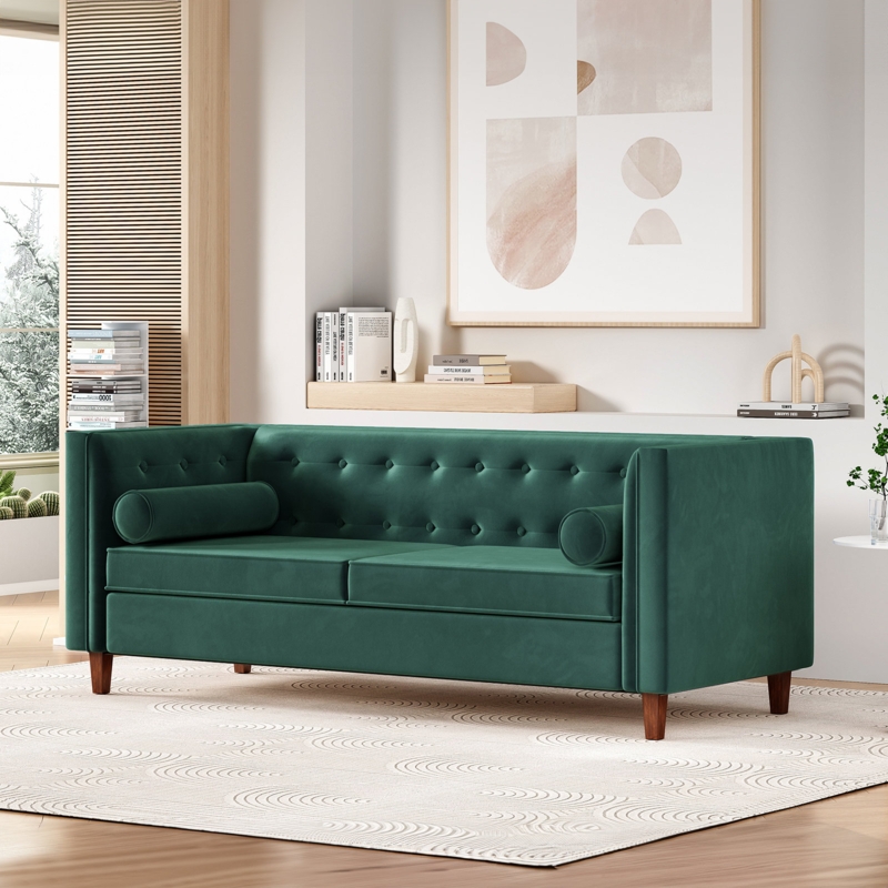 Ezeriah 77.8'' Velvet Sofa