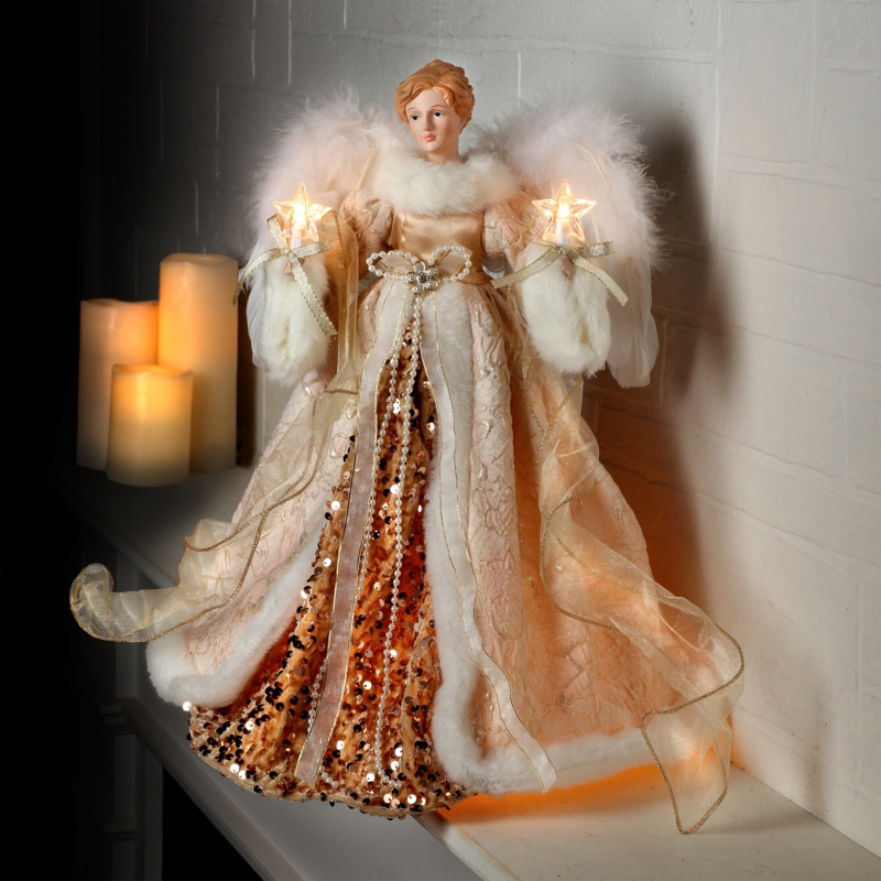 Fabric Tree Topper - Lighted