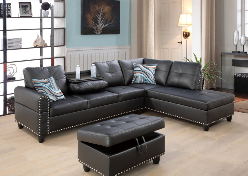 Falom 3 - Piece Faux Leather Sectional