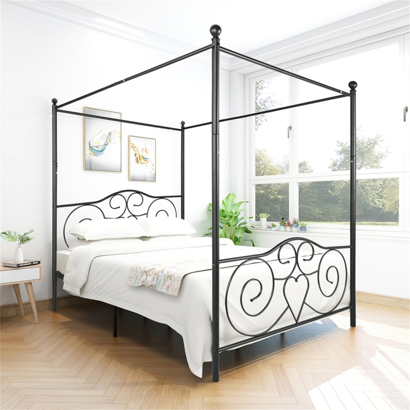 Flenor Metal Canopy Bed