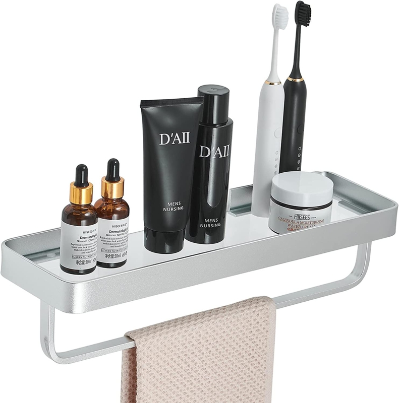 Floating Shelf with Towel Bar