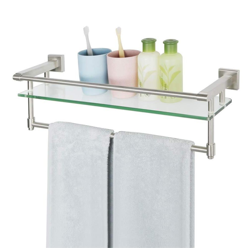 Floating Shelf with Towel Bar