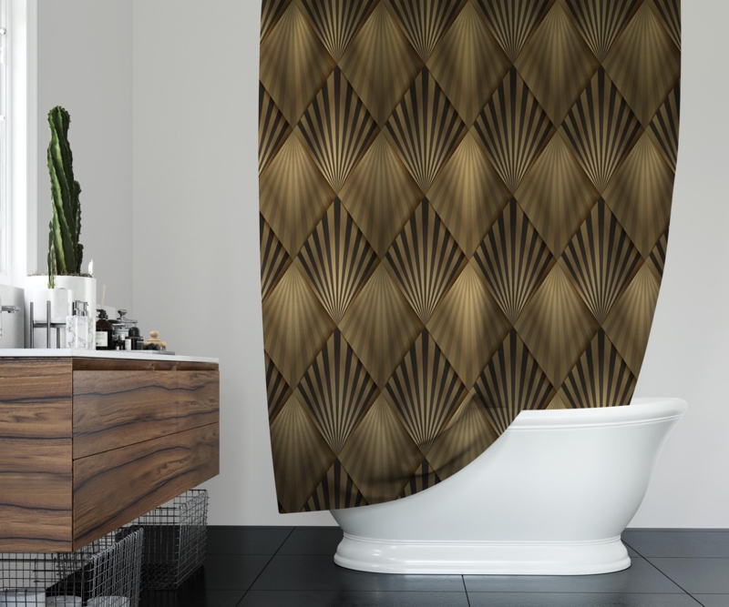 Geometric Shower Curtain