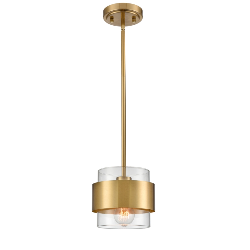 Georgiaann 1 - Light Brass Cylinder Pendant