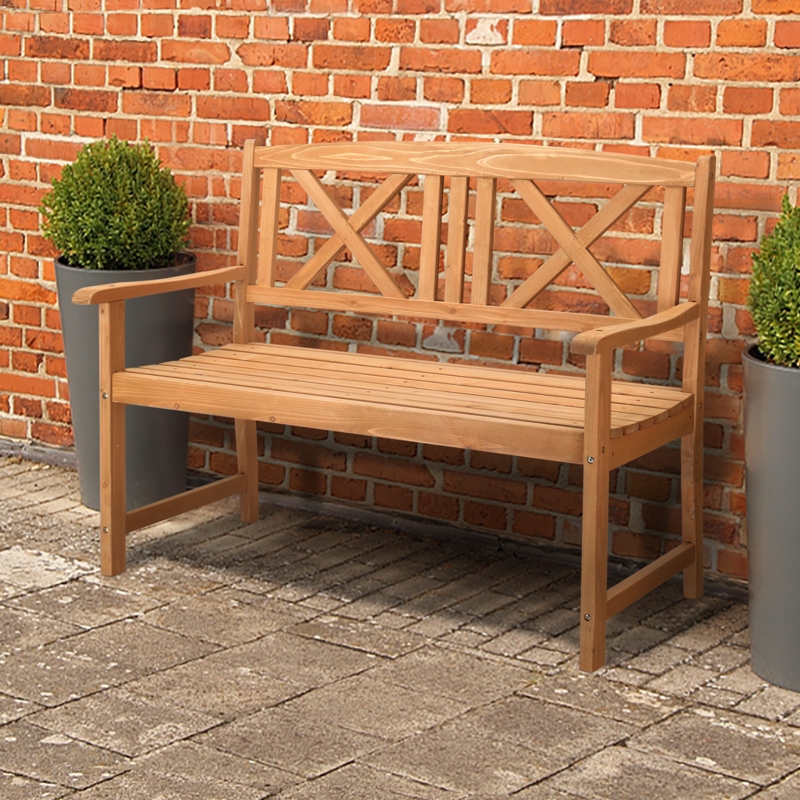 Giles Fir Outdoor Bench