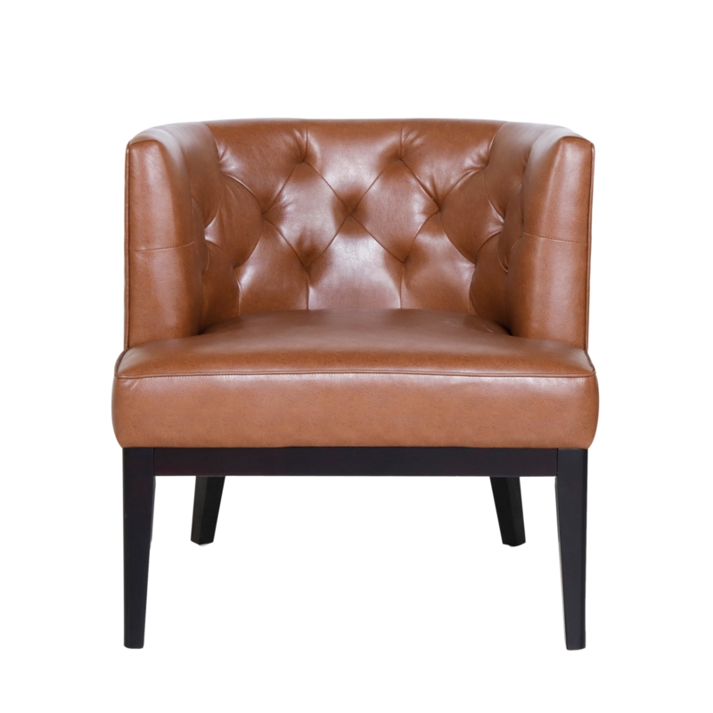 Gilmanton Faux Leather Barrel Chair