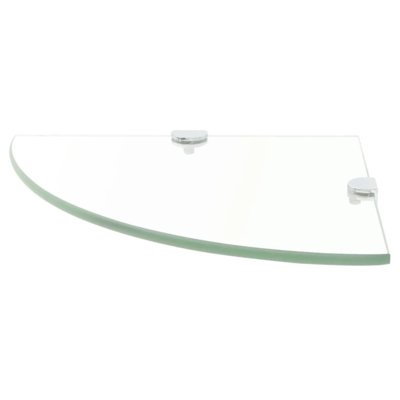 Glass Floating Shelf with Adjustable Shelves