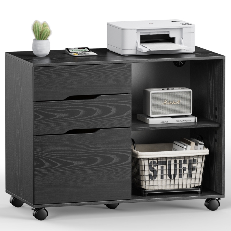 Greenmont 31.3'' Wide 3 -Drawer Mobile File Cabinet