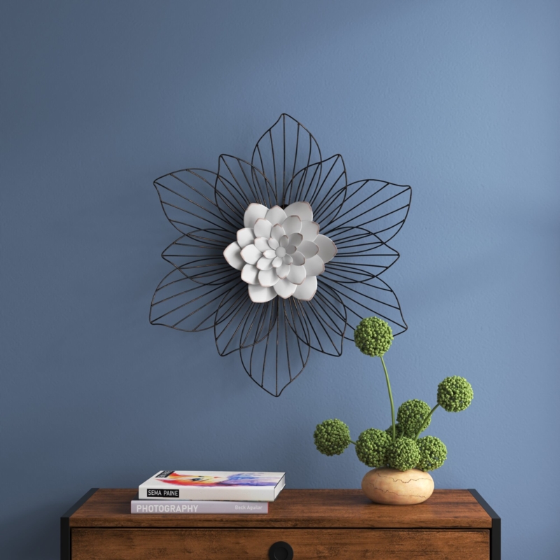 Handmade Boho Plants u0026 Flowers Wall Decor on Metal