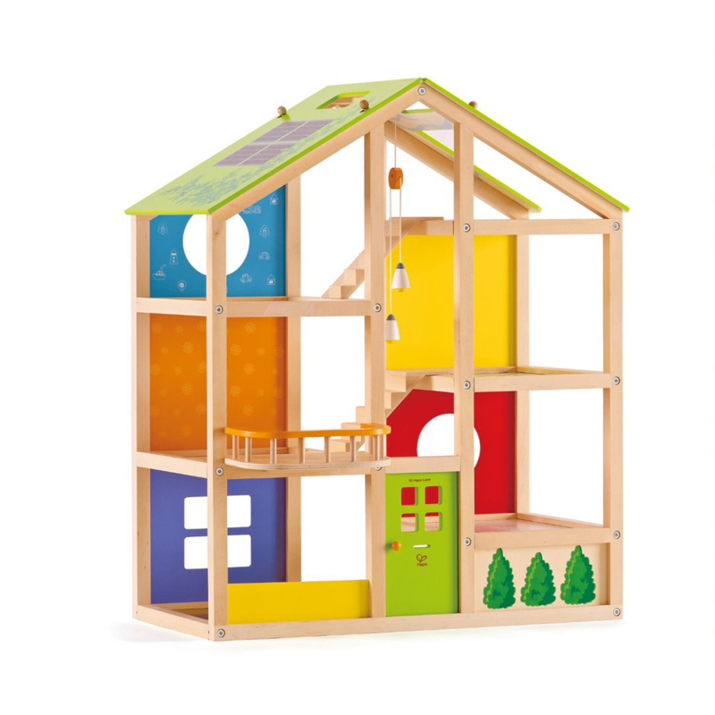 Hape Wooden Unfurnished Dollhouse