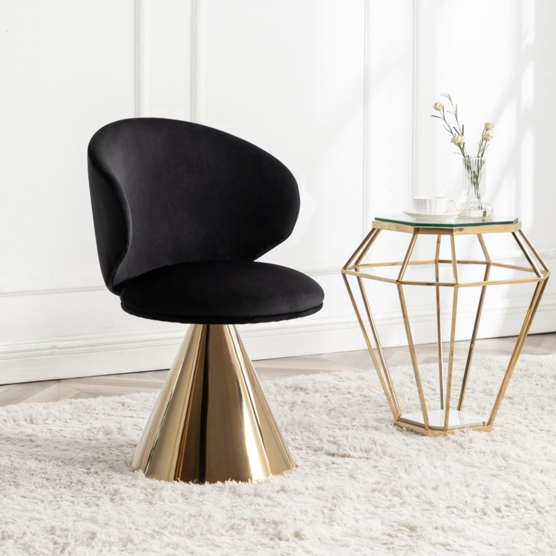 Hardwick 21.65'' Wide Velvet Swivel Side Chair