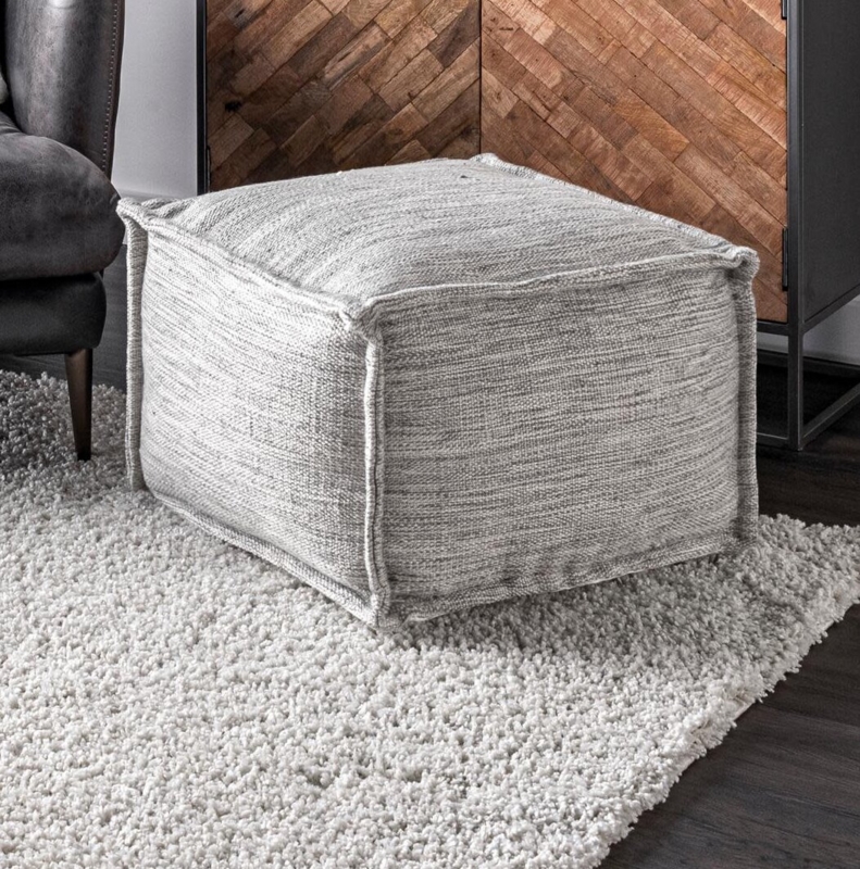 Harmanveer Upholstered Pouf