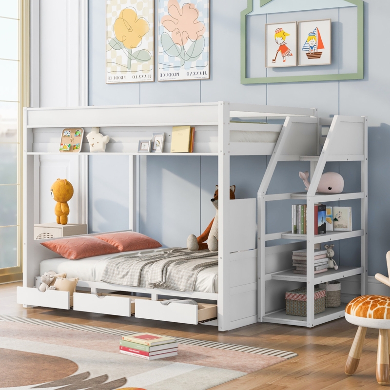 Futon Bunk Bed With Desk | Foter