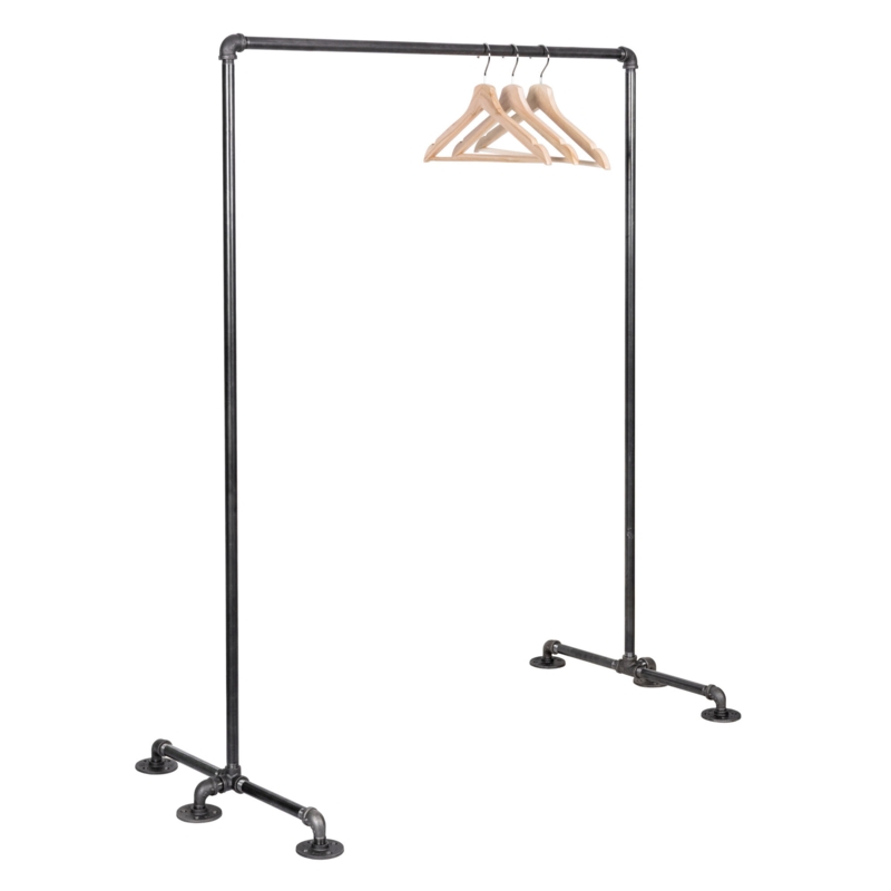 Hebgen 38.5'' Industrial Pipe Freestanding Clothing Rack