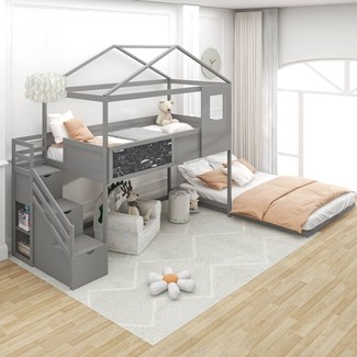 Twin Over Twin Bunk Beds With Stairs - Foter