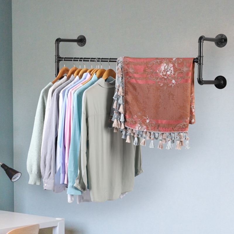Hovag 42.9'' Metal Wall Mounted Clothes Rack