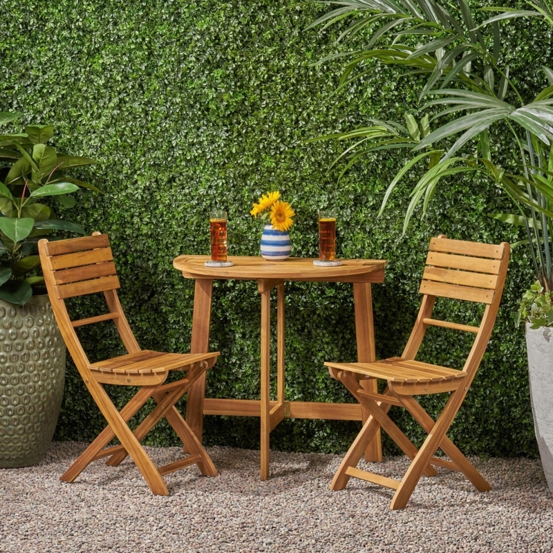 Hurtt 2 - Person Half Moon Outdoor Dining Set