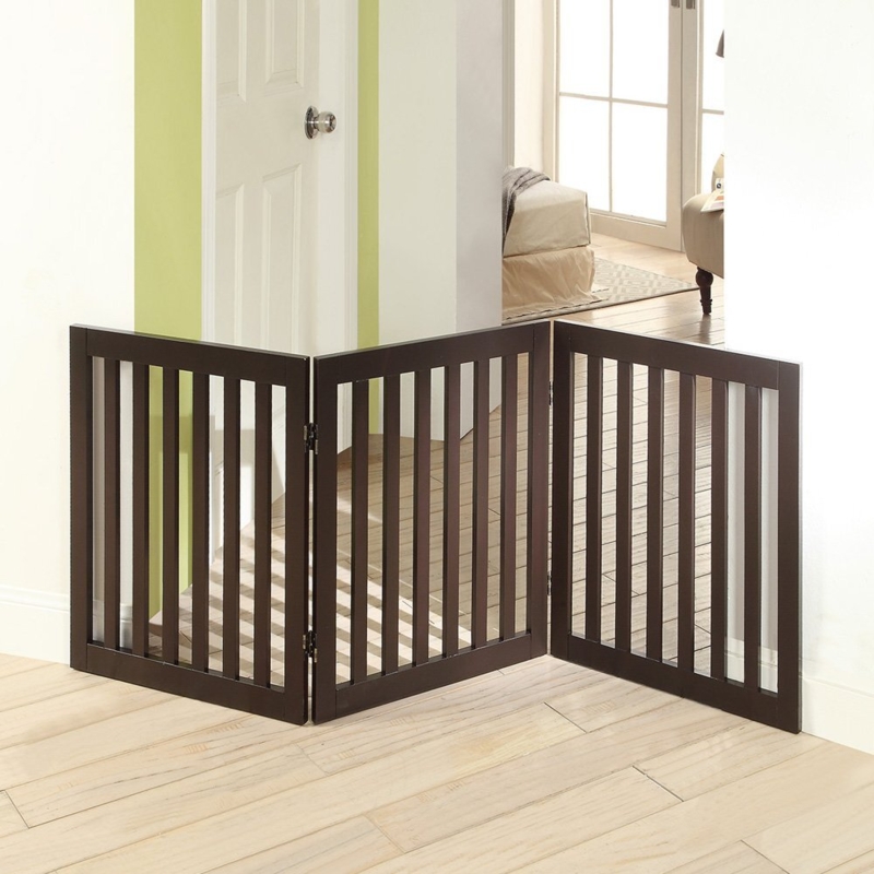 Ignacio Wood Free Standing Pet Gate with a Pair of Support Feet