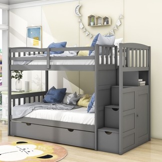 Twin Over Twin Bunk Beds With Stairs - Foter