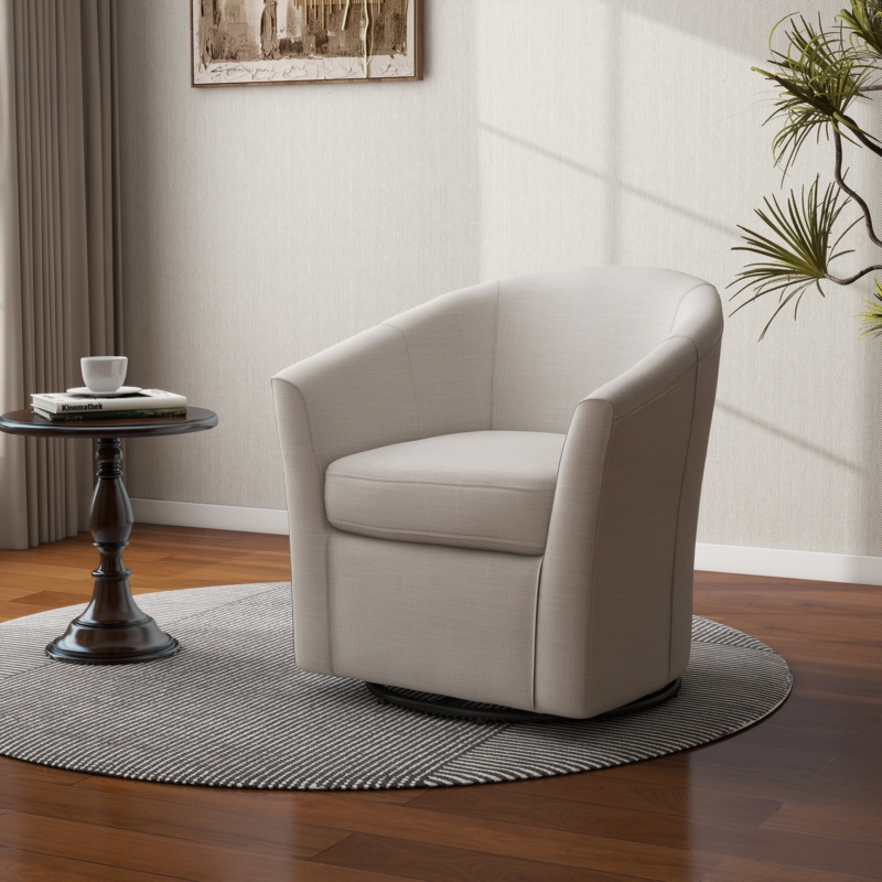 Israfil Upholstered Swivel Barrel Chair