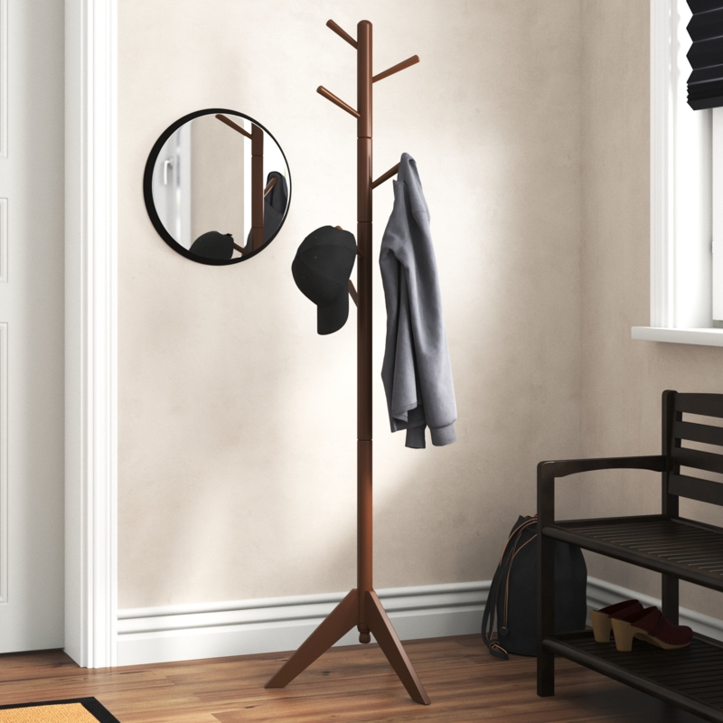 Jayvius Solid Wood Freestanding 6 - Hook Coat Rack